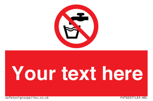 Custom prohibition not drinking water